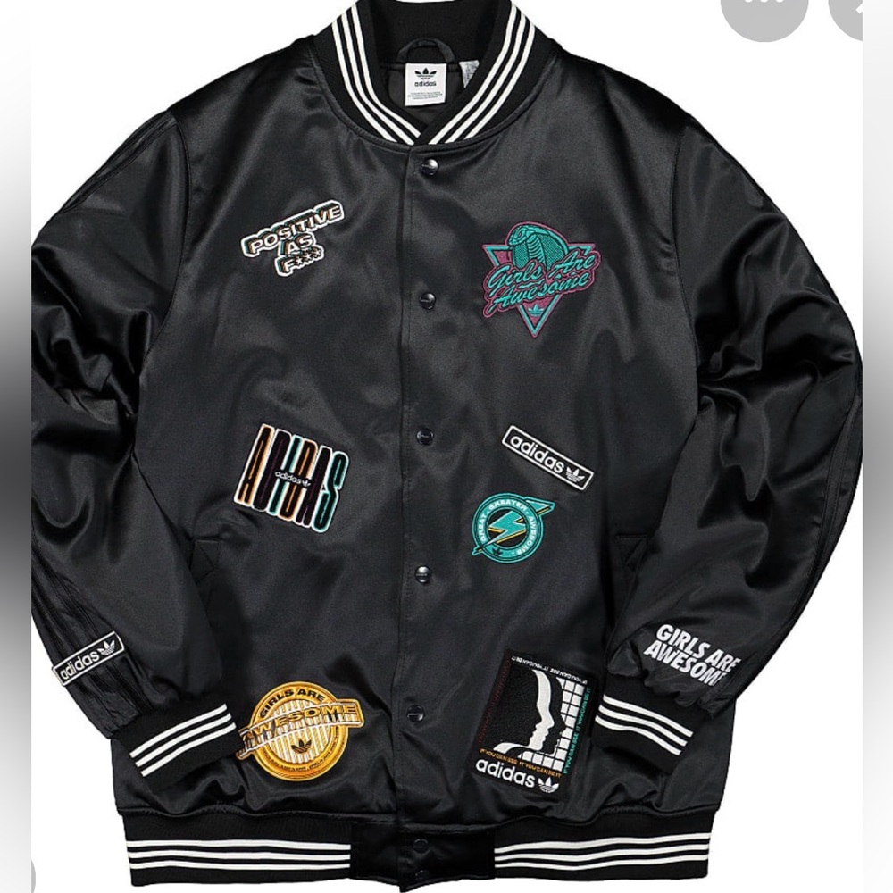 WORN AND LOVED POSITIVE ASF TRENDY ADIDAS VARSITYJACKET POSITIVE AFFIRMATIONS.